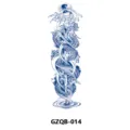 Herbal juice full arm temporary tattoo sticker with traditional dragon design long lasting - GZQB-014 (Chinese Dragon)