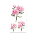 Watercolor pink peony temporary tattoo sticker sheet, floral body art for women and girls. - K-527