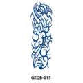 Herbal juice full arm temporary tattoo sticker, blue tribal totem design, long lasting. - GZQB-015 (Blue Totem)