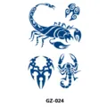 Herbal semi-permanent scorpion tattoo sticker, waterproof body art variant design. - GZ-024