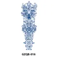 Herbal juice full arm temporary tattoo sticker with gothic ram skull and geometric design. - GZQB-016 (Dark Gothic)