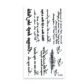 Temporary tattoo sticker featuring stylish English cursive letters and a delicate feather design. - X-405