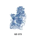 Blue dragon temporary tattoo sticker half arm waterproof herbal juice body art sticker GZ-373 - GZ-373