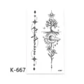 Adesivo per tatuaggio temporaneo design albero geometrico pianeta arte corporea - K-667