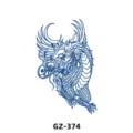Herbal semi-permanent dragon tattoo sticker waterproof temporary body art design. - GZ-374