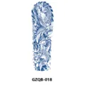 Herbal juice full arm temporary tattoo sticker, blue dragon wave design, long lasting. - GZQB-018 (Chinese Style Dragon)