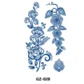 Herbal semi-permanent tattoo sticker waterproof floral rose vine body art design GZ-028 - GZ-028
