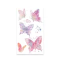 Colorful watercolor butterfly temporary tattoo sticker set for women and girls body art decor. - K-533