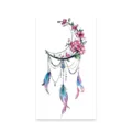 Colorful flower feather dreamcatcher temporary tattoo sticker body art waterproof design - K-534