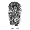 Autocollant de tatouage temporaire imperméable avec design de justice gothique sombre. - Déesse Sombre et Squelette (HB-138X)