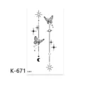 Adesivo per tatuaggio temporaneo impermeabile farfalla stella geometrica per corpo. - K-671