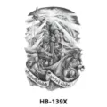 Autocollant de tatouage temporaire étanche avec un design de combat épique ange et démon pour bras. - Ange et Démon (HB-139X)
