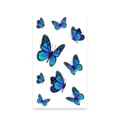 Blue butterfly temporary tattoo stickers set, waterproof body art transfer decals for women. - K-536