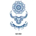 Herbal temporary tattoo sticker mandala tribal chest body art waterproof decal GZ032 - GZ-032