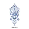 Waterproof semi-permanent temporary tattoo sticker rose floral body art design decoration - GZ-464 / 180X110MM