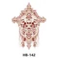 Tatouage temporaire étanche autocollant crâne gothique croix design bras pour femmes hommes - HB-142X
