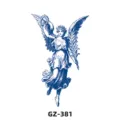 Waterproof temporary tattoo sticker with vintage winged angel design for body art and fashion use. - GZ-381