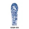 Herbal juice full arm temporary tattoo sticker, realistic long-lasting fake tattoo design. - GZQB-026 (Rose and Sailboat)