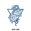 Adesivo per tatuaggio temporaneo serpente e rosa botanico, impermeabile a lunga durata. - Stile Serpente e Rosa (GZX-086)