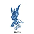 Autocollant de tatouage temporaire aigle bleu serpent design étanche art corporel - GZ-535 / 180X110MM