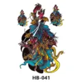 Waterproof temporary tattoo sticker for men and women, artistic arm body art sticker design. - 210*148mm / Beast Ginkgo (HB-041)