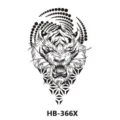 Waterproof geometric tiger temporary tattoo sticker variant for arm body art decoration - HB-366X