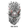 Autocollant de tatouage temporaire étanche dragon flamme totem pour art corporel bras. - TBS-8479 Bête de Flamme