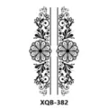 Autocollant de tatouage temporaire floral noir étanche conception d'art corporel de vigne XQB-382 - Floral Symétrique (XQB-382)