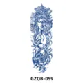 Full arm herbal semi permanent tattoo sticker long lasting waterproof body art design sku - Lotus and Deity (GZQB-059)