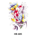 Temporary tattoo sticker waterproof half arm koi lotus flower body art design fashion new - HB-685 / 210*148mm