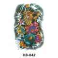 Waterproof temporary tattoo sticker koi fish lotus design body art variant HB-042 style - 210*148mm / Double Koi (HB-042)