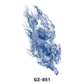 Waterproof herbal juice half arm temporary tattoo sticker traditional dragon body art decal - GZ-851