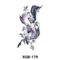 Watercolor unicorn temporary tattoo sticker for women and teens, waterproof body art design. - XQB-179 / 210x114mm