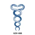 Adesivo per tatuaggio temporaneo alle erbe impermeabile design serpente realistico corpo - Stile Serpenti Intrecciati (GZX-088)