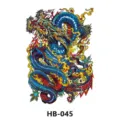Waterproof temporary dragon tattoo sticker for arm, stylish and durable body art design variant. - 210*148mm / Coiled Dragon (HB-045)