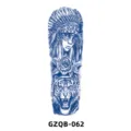 Full arm herbal juice temporary tattoo sticker featuring Indian warrior rose and tiger design - Indian Female Warrior (GZQB-062)
