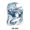 Waterproof temporary tattoo sticker featuring classic Chinese opera character design for arm. - 210*148mm / Peking Opera (HB-046)