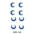 Adesivo per tatuaggio temporaneo con disegni di luna crescente blu, perfetto per decorare la pelle. - GZS-143