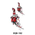 Waterproof temporary tattoo sticker vintage dagger rose design body art transfer sticker for adults. - XQB-182 / 210x114mm