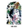 Japanese Traditional Tattoo Sticker Dagger Blood Skull Arm Waterproof Temporary Sticker - HB-691 / 210*148mm