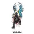 Waterproof temporary tattoo sticker featuring a winged black panther design for body art decoration. - XQB-184 / 210x114mm