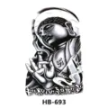 Black and white Buddha temporary tattoo sticker for men and women half sleeve body art - HB-693 / 210*148mm