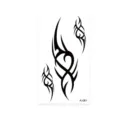 Waterproof temporary tribal tattoo sticker sheet with geometric black totem design for body art. - Totem Style (K-061)