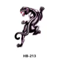 Waterproof temporary tattoo sticker featuring a fierce black panther design, perfect for arm art. - HB-213 / 210*148mm