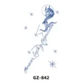 Adesivo per tatuaggio temporaneo alle erbe con design della costellazione del Capricorno. - GZ-842