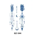 Autocollant de tatouage temporaire de jus semi-permanent à base de plantes avec flèche géométrique - GZ-544 / 180X110MM