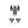 Waterproof temporary tattoo sticker tribal cross geometric black body art design 3pcs - Cross Geometric Style (K-064)