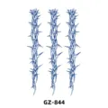 Adesivo tatuaggio succo di erba vite spinosa blu impermeabile corpo arte trasferimento 3pz - GZ-844