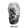 Autocollant de tatouage temporaire noir et blanc avec ailes d'ange, art corporel imperméable. - Ailes d'Ange (XQB-393)