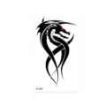 Black dragon temporary tattoo sticker with red eye totem design variant product display. - Black-Red Totem Dragon Style (K-065)